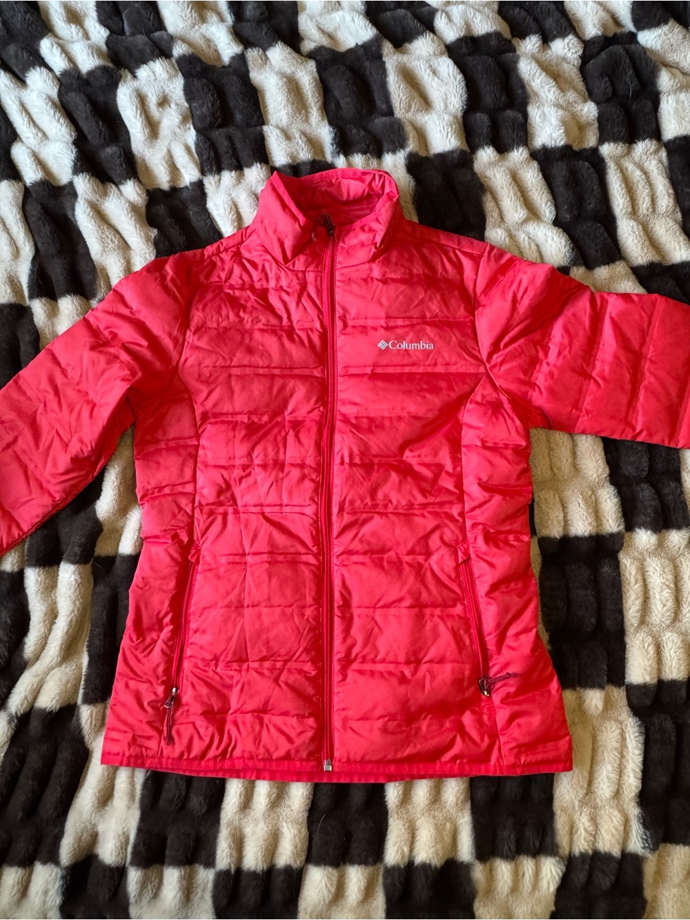 Columbia Bright Red Quilted Puffer Jacket